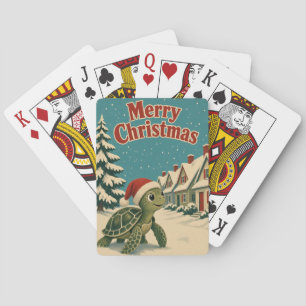 Baraja De Cartas Casa de Tortuga Marina Fila Animal Navidad