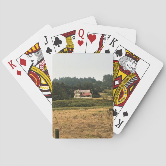 Baraja De Cartas Casa Hughes, Cabo Blanco, Costa de Oregón (Reverso)