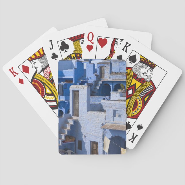 Baraja De Cartas Casa tradicional pintada de azul, Jodphur (Reverso)