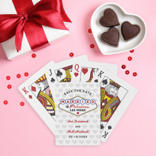 Baraja De Cartas Casado en Fabulous Vegas Wedding Save the Date