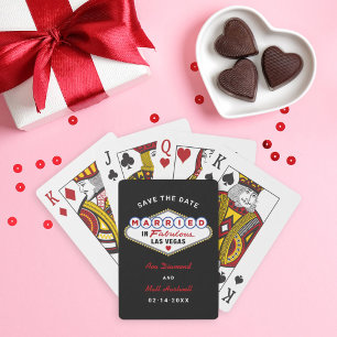 Baraja De Cartas Casado en Fabulous Vegas Wedding Save the Date