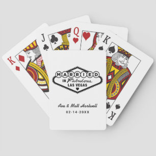 Baraja De Cartas Casados en Fabuloso Las Vegas Blanco Negro