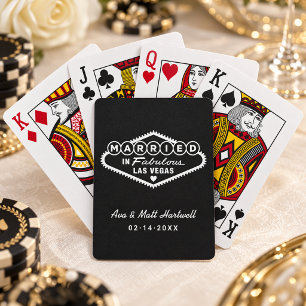 Baraja De Cartas Casados en Fabuloso Las Vegas Negro Blanco
