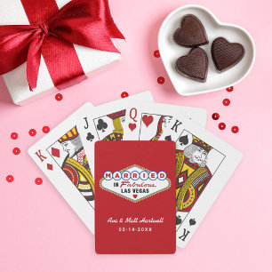 Baraja De Cartas Casados en Fabuloso Las Vegas Rojo