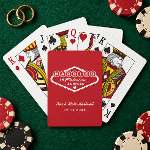 Baraja De Cartas Casados en Fabuloso Las Vegas Rojo Blanco