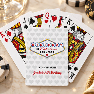 Baraja De Cartas Casados en Fabuloso Monograma de Boda de Las Vegas