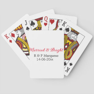 Baraja De Cartas Casados y brillantes añadir nombre de la pareja bo
