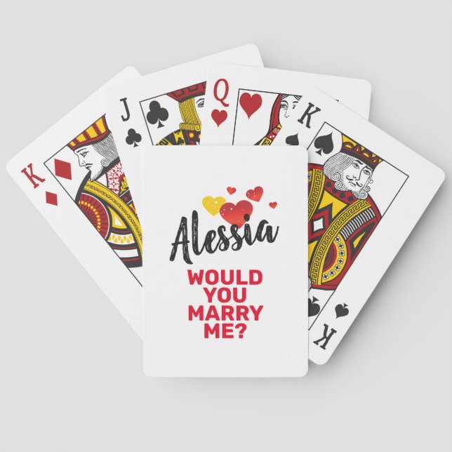Baraja De Cartas Casar conmigo (Reverso)