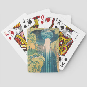 Baraja De Cartas Cascada Amida de Hokusai Japón Cascada