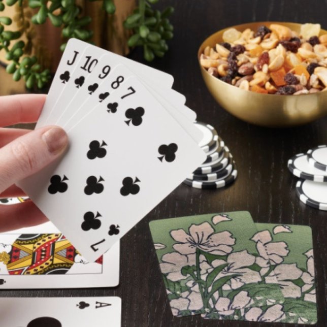 Baraja De Cartas Cascada de Flor de Rosa (Poker cards easy to shuffle, smooth card stock. Dimensions: 2.5" x 3.5”. 
)