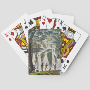 Baraja De Cartas Cascada del puerto Praslin, nueva Irlanda, del