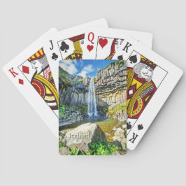Baraja De Cartas Cascada Svartifoss, Islandia