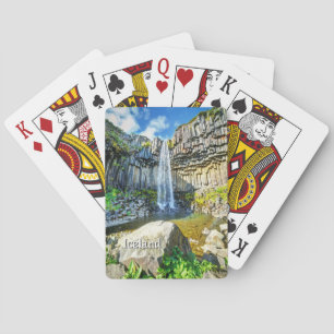 Baraja De Cartas Cascada Svartifoss, Islandia