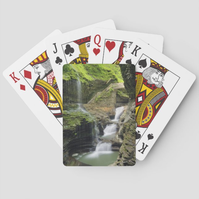 Baraja De Cartas Cascadas de Watkins Glen (Reverso)