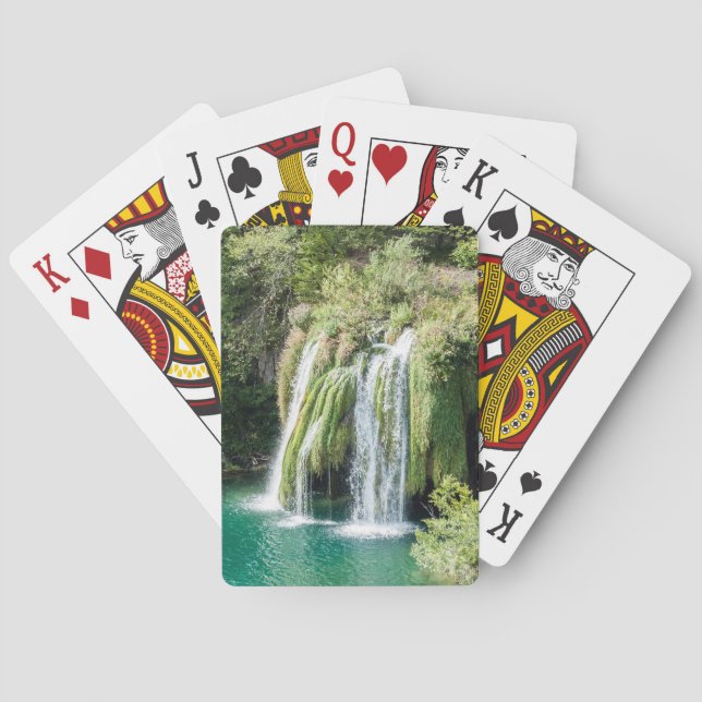 Baraja De Cartas Cascadas en el Parque Nacional Plitvice - Croacia (Reverso)