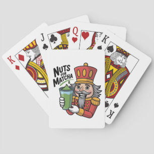 Baraja De Cartas Cascanueces Holding Matcha Latte Funny Nuts Para M