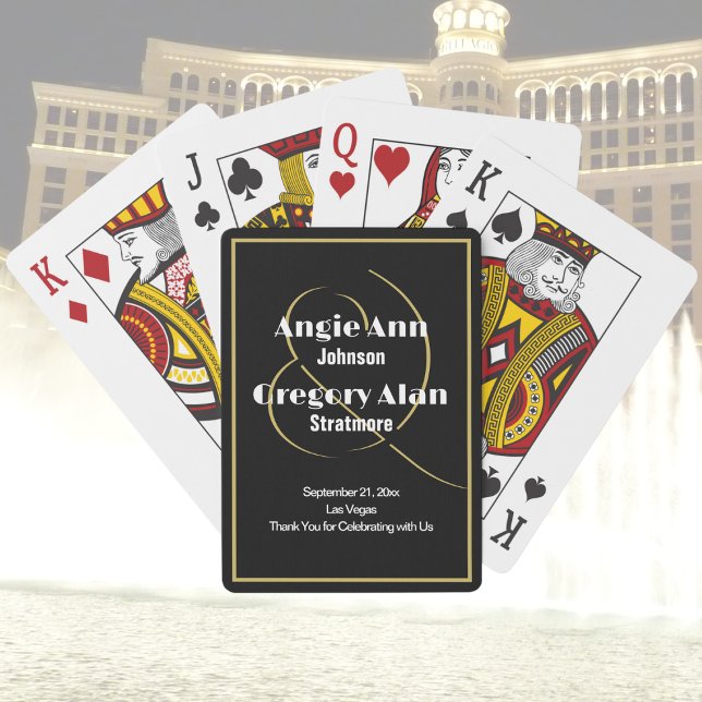 Baraja De Cartas Casino de Las Vegas Chips Black Gold White (Subido por el creador)