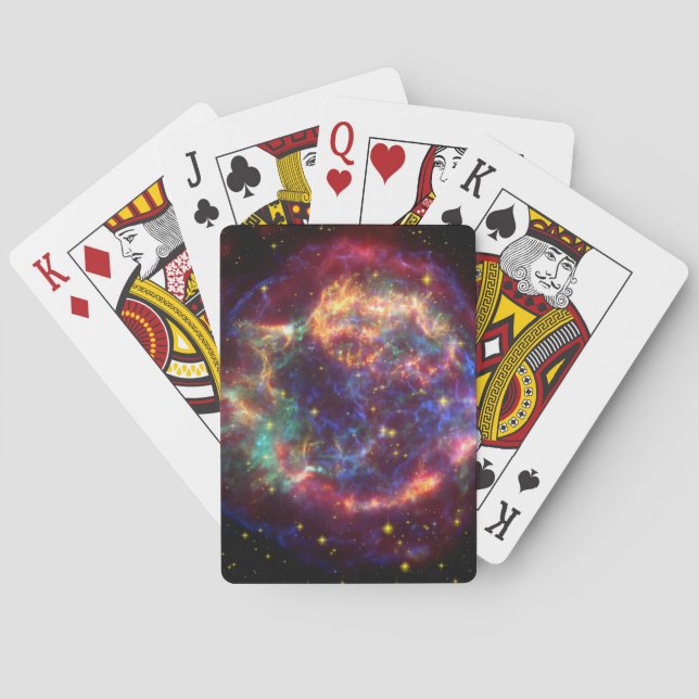 Baraja De Cartas Cassiopeia Galaxy Resto de Supernova (Reverso)