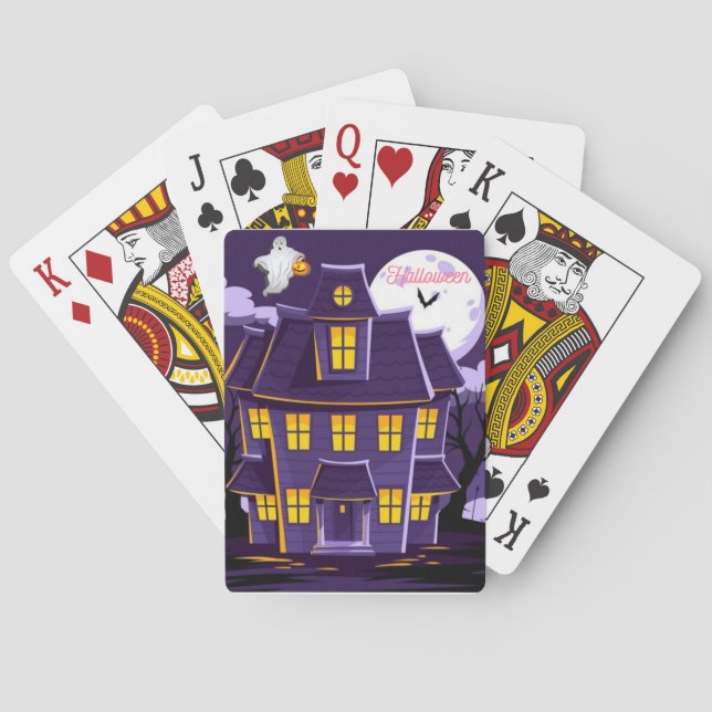 Baraja De Cartas Castillo antiguo de Halloween (Reverso)