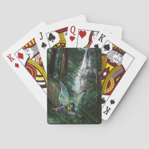 Baraja De Cartas Castillo de cascadas y hadas forestales