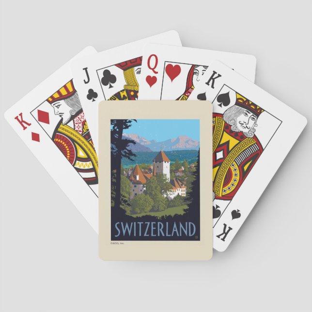 Baraja De Cartas Castillo de Chillon | Suiza (Reverso)