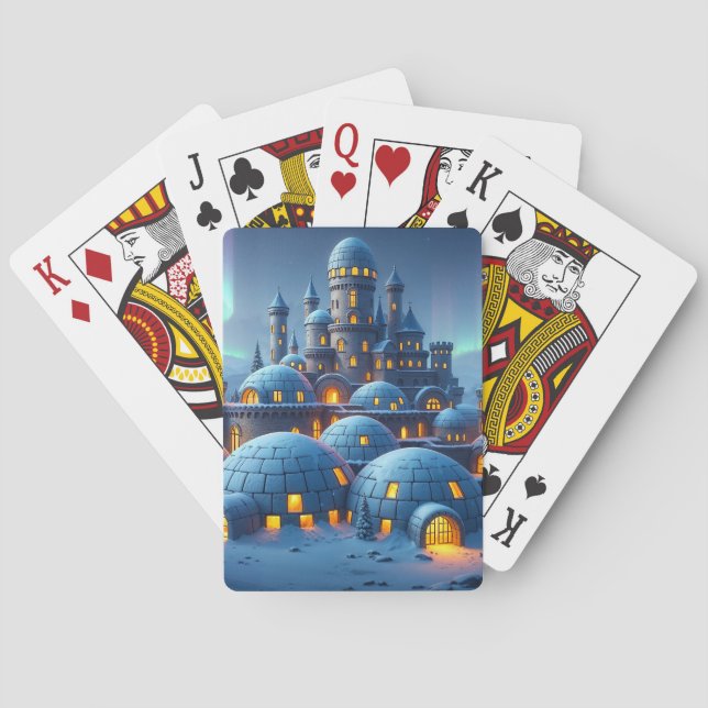 Baraja De Cartas Castillo de Corazón de Invierno (Reverso)