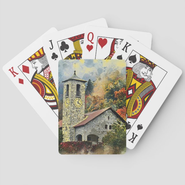 Baraja De Cartas Castillo europeo (Reverso)