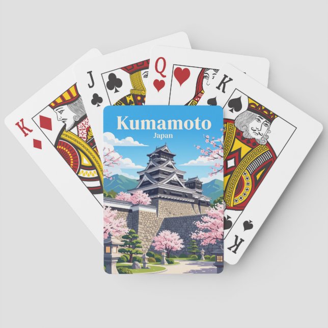 Baraja De Cartas Castillo Kumamoto Japón (Reverso)