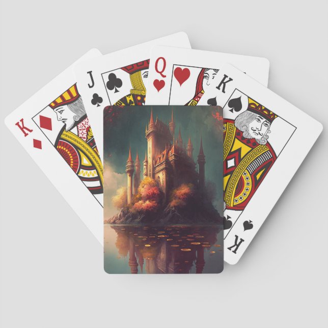Baraja De Cartas Castillo mágico de fantasía (Reverso)