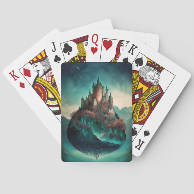 Baraja De Cartas Castillo mágico de fantasía (Reverso)