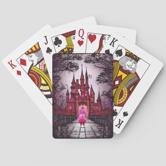 Baraja De Cartas Castillo Rojo Gótico (Reverso)