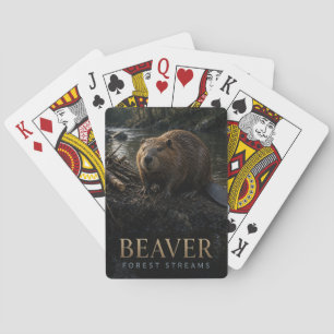 Baraja De Cartas Castor Arroyos Bosque Vida Silvestre ANIMAL