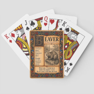 Baraja De Cartas Castor, Arte de Bestiario Medieval