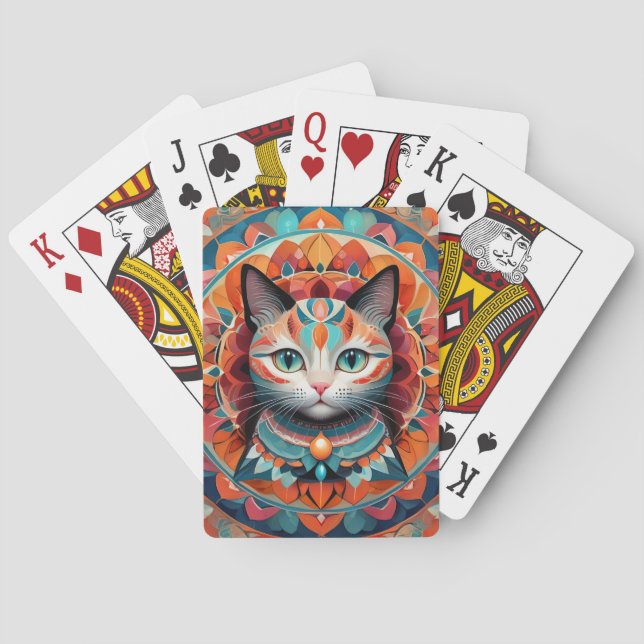 Baraja De Cartas Cat Mandala (Reverso)