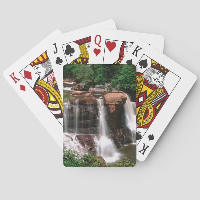 Baraja De Cartas Cataratas Blackwater, Virginia Occidental, escénic (Reverso)
