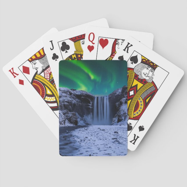 Baraja De Cartas Cataratas | Cascada Skógafoss (Reverso)
