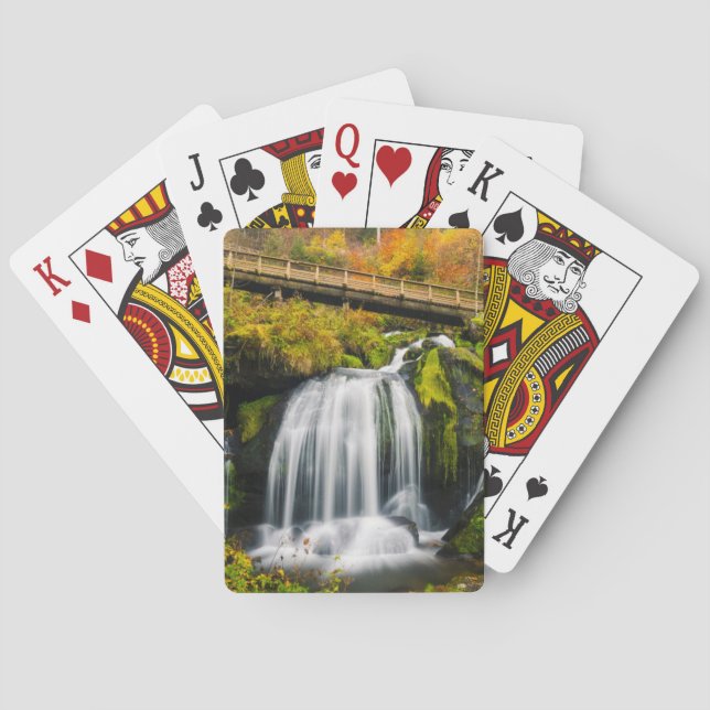 Baraja De Cartas Cataratas | Cascadas de Triberg, Alemania (Reverso)