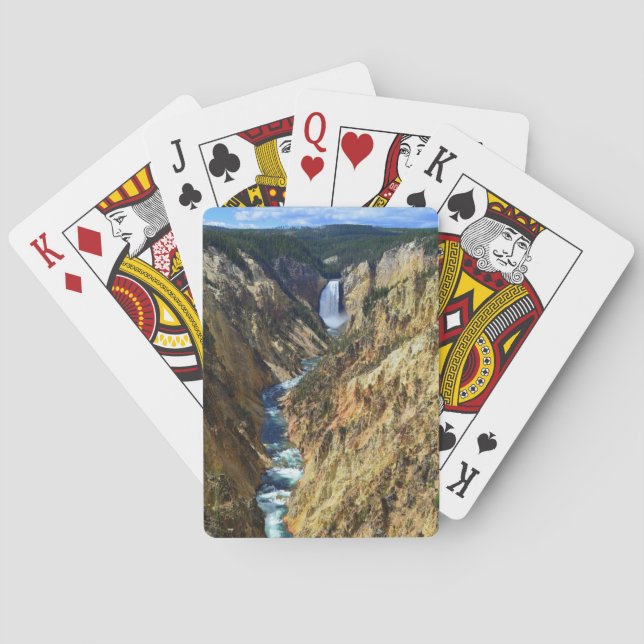 Baraja De Cartas Cataratas de piedras amarillas bajas, Parque Nacio (Reverso)