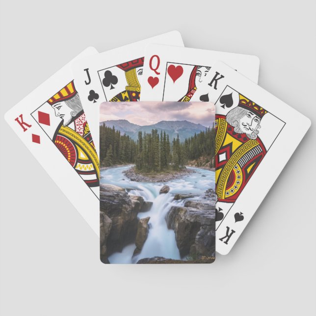 Baraja De Cartas Cataratas de Sunwapta | Parque nacional Jasper (Reverso)