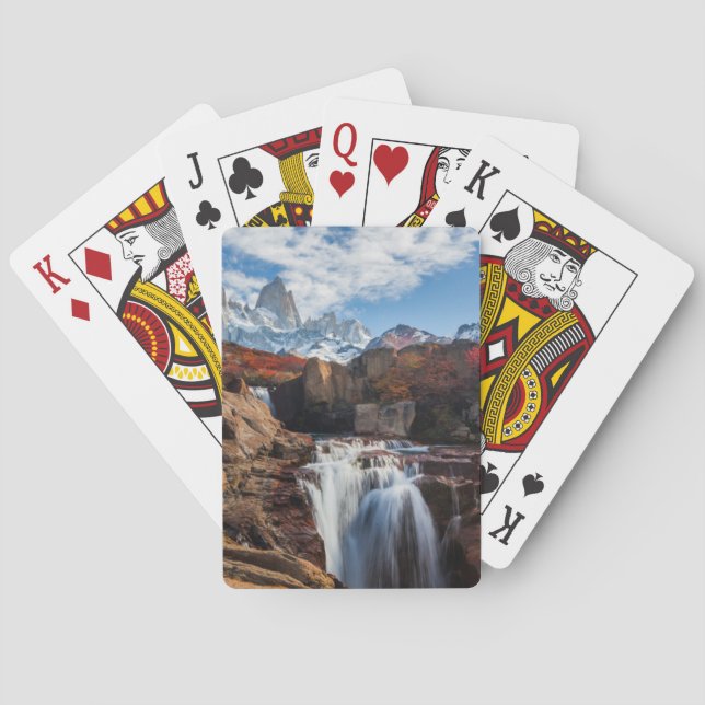 Baraja De Cartas Cataratas | Montaña Fitz Roy, Argentina (Reverso)