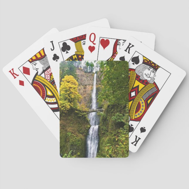 Baraja De Cartas Cataratas Multnomah, desfiladero del río Columbia, (Reverso)