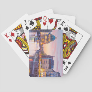 Baraja De Cartas Catedral de Berlín en el río Spree al atardecer