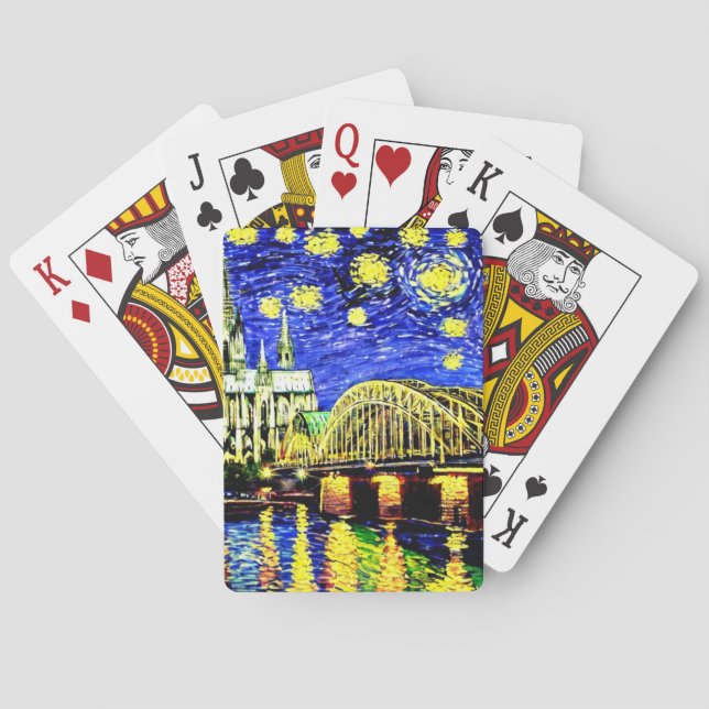Baraja De Cartas Catedral de Colonia de Nueva York (Reverso)