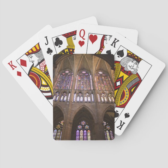 Baraja De Cartas Catedral de León, vidrieras interiores (Reverso)