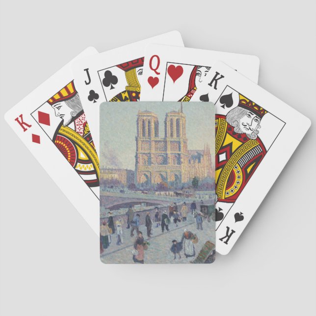 Baraja De Cartas Catedral de Notre Dame de París Pintura clásica de (Reverso)