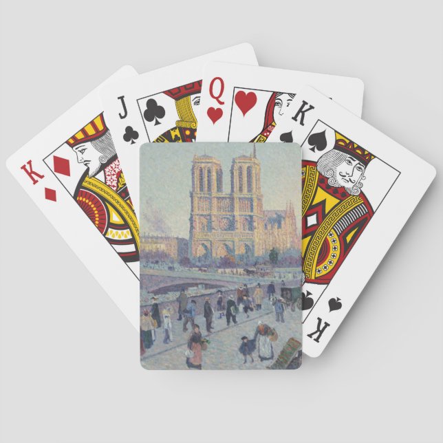Baraja De Cartas Catedral de Notre Dame de París Pintura clásica de (Reverso)