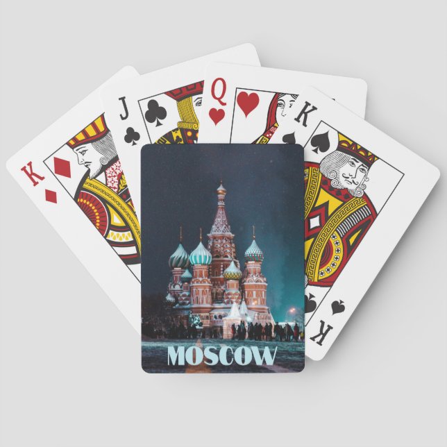 Baraja De Cartas Catedral de San Basil en Moscú (Reverso)