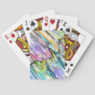 BARAJA DE CARTAS CATEGORÍA CINTAS INCLINANDO DISEÑO DE ARTE ABSTRAC