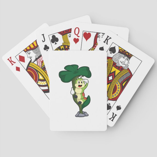 Baraja De Cartas Caterpillar con hoja (Reverso)