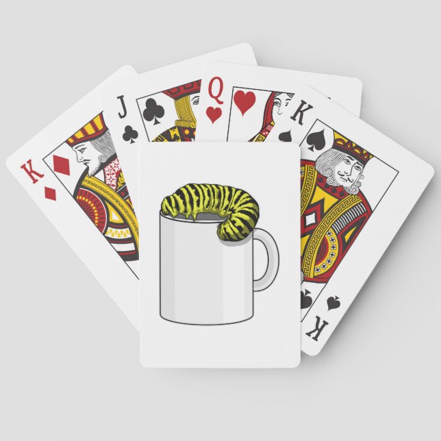 Baraja De Cartas Caterpillar con Mug (Reverso)